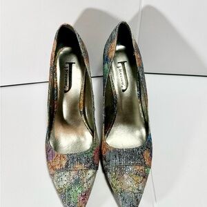 🎨J. RENEE Vibrant Textured Heels—BARELY WORN